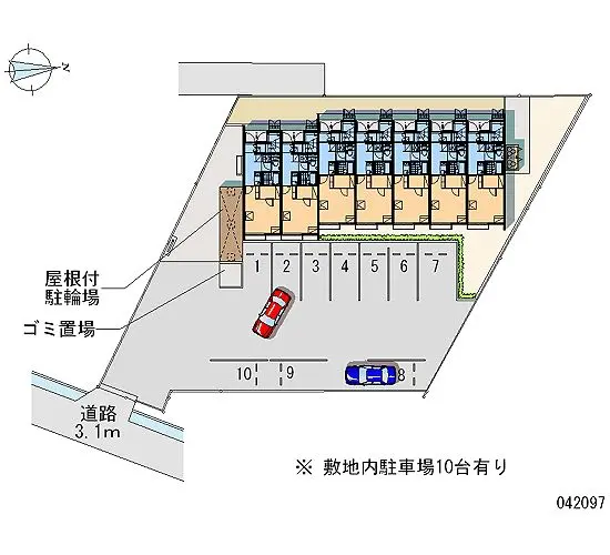 ★手数料０円★姫路市飾磨区妻鹿　月極駐車場（LP）